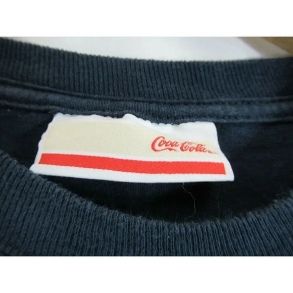Coca-Cola  Las Vegas Shirt Long Sleeve Tee Navy Red Letterman Style Patches - Picture 3 of 7